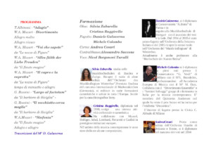 Concerto ricerca programma Pavia